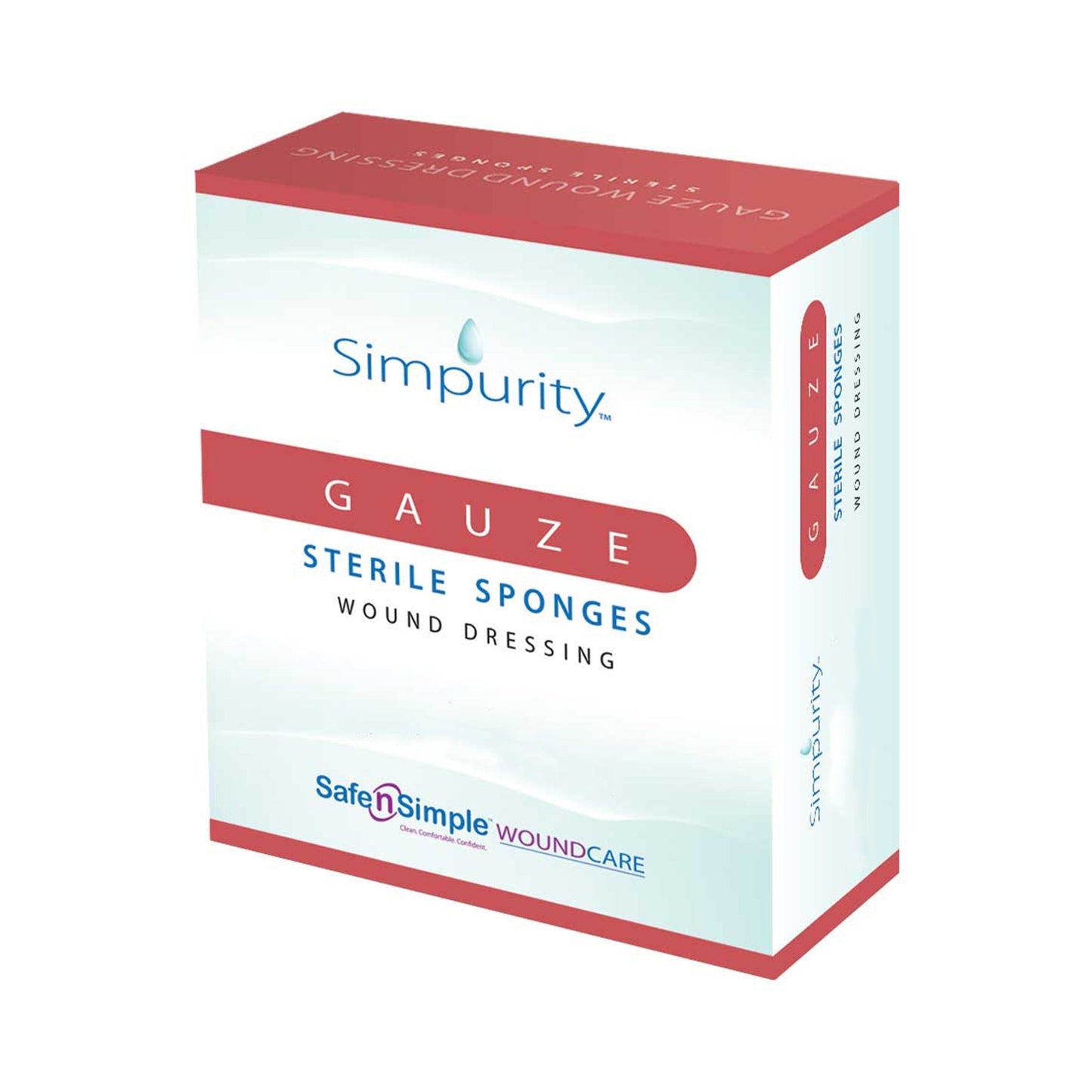 Safe N Simple Simpurity Bordered Woven Gauze (480 Count)