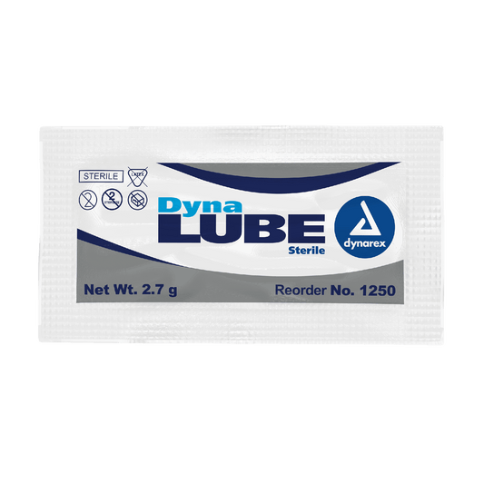 Dynarex DynaLube Lubricating Jelly - Sterile, 2.7 g Packet, 144ea/bx, 12bxs/case (1728 Count)