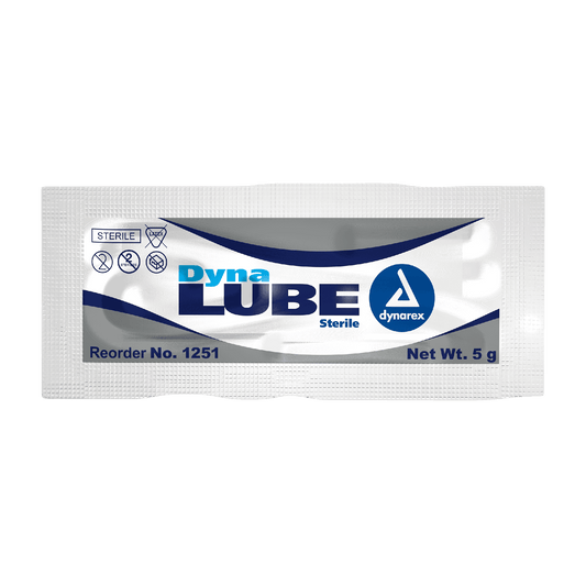 Dynarex DynaLube Lubricating Jelly - Sterile, 5g Packet, 72ea/bx, 12bxs/case (864 Count)