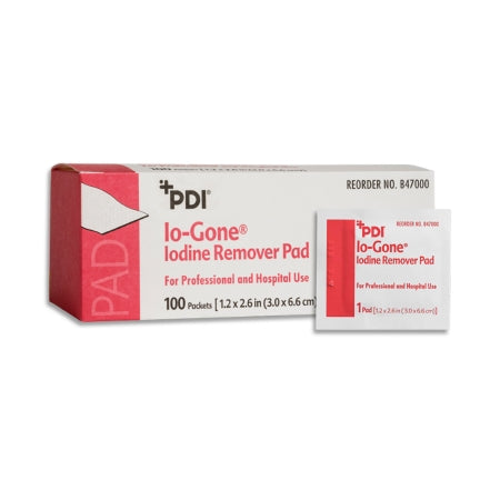 Io-Gone Iodine Removal Prep Pad Io-Gone Individual Packet Alcohol Scent