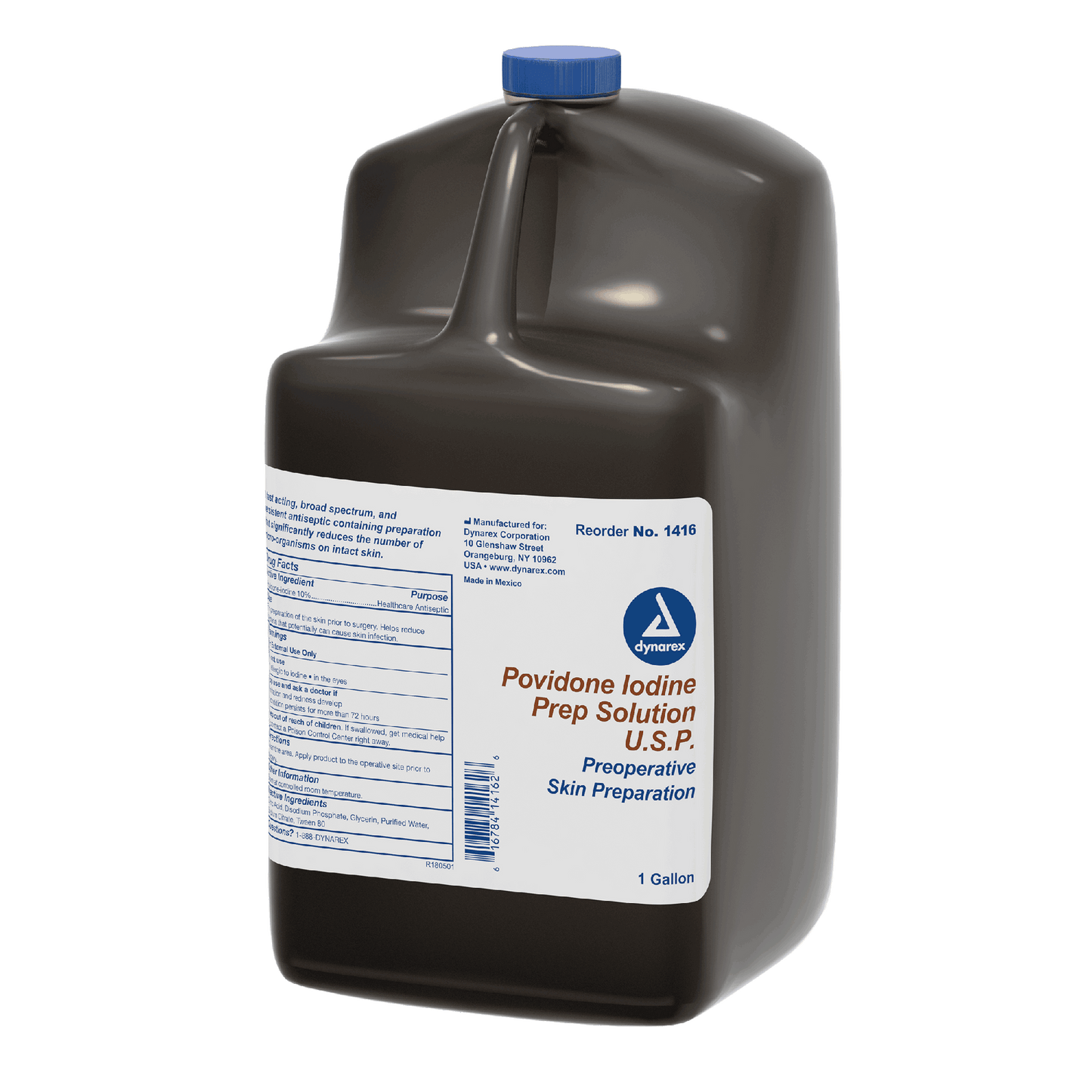 Dynarex Povidone Iodine Prep Solution, 1 gal. Bottle, 4bot/case (4 Count)