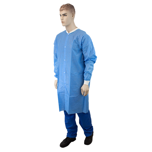 Lab Coats Lab Coat w/out Pockets, X-Large, Blue, 3/10/cs