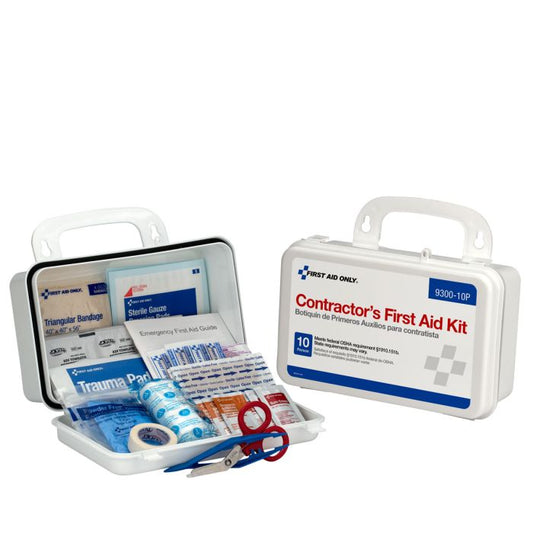 First Aid Only 10 Person OSHA Contractor First Aid Kit, Plastic Case