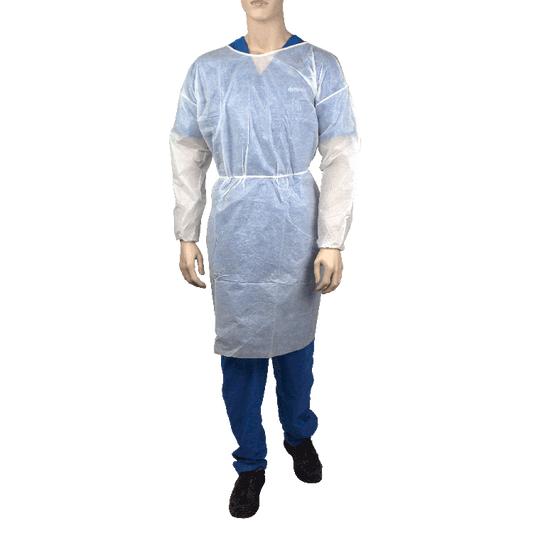 Dynarex Isolation Gown Poly - Coated Barrier, Universal, White, 10/5/cs