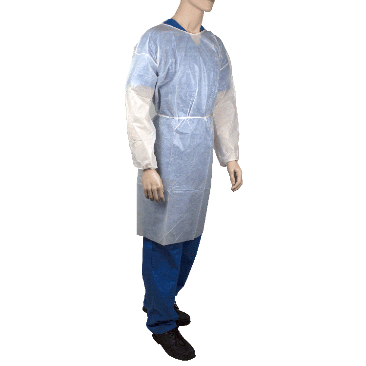 Dynarex Isolation Gown Poly - Coated Barrier, Universal, White, 10/5/cs