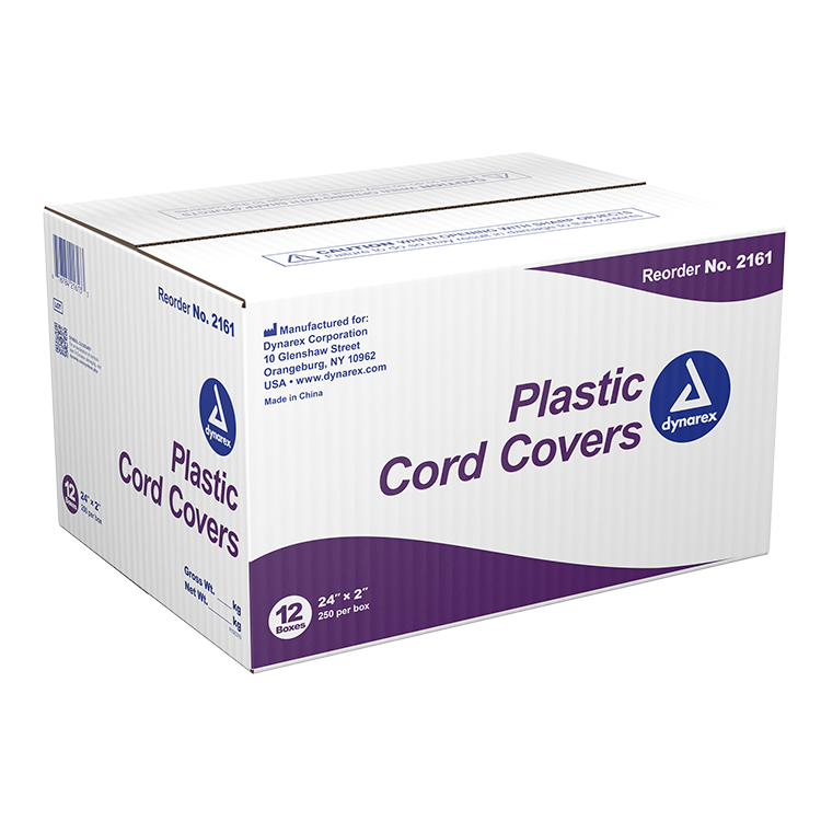 Dynarex Plastic Cord Covers, 24" x 2", 12/250/cs