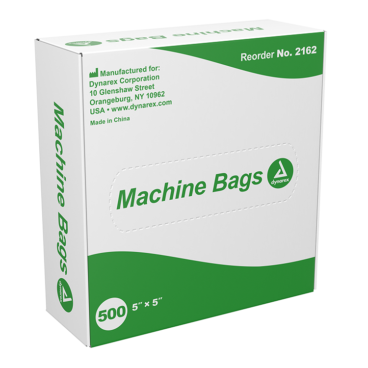 Dynarex Machine Bag, 5" x 5", 16/500/cs