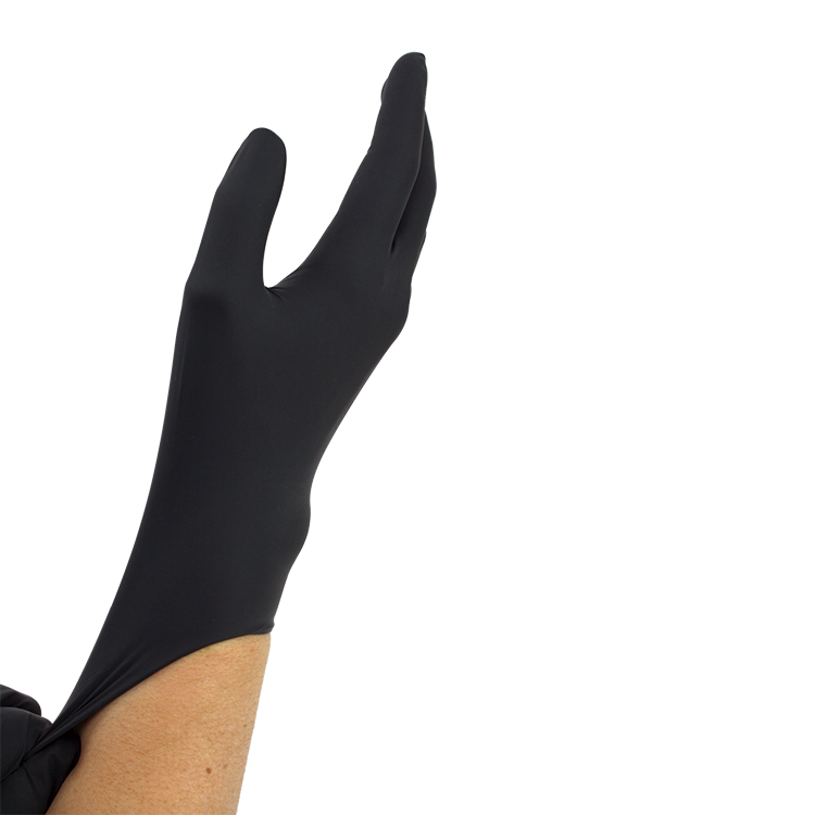 Dynarex Black Arrow Latex Exam Gloves, Large, Powder-Free, 10/100/cs