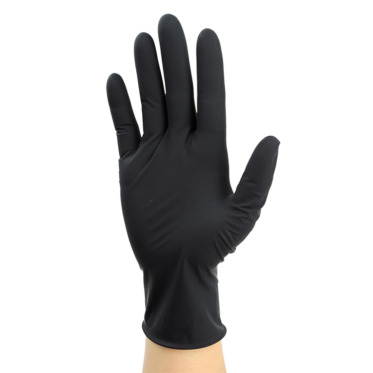 Dynarex Black Arrow Latex Exam Gloves, Large, Powder-Free, 10/100/cs