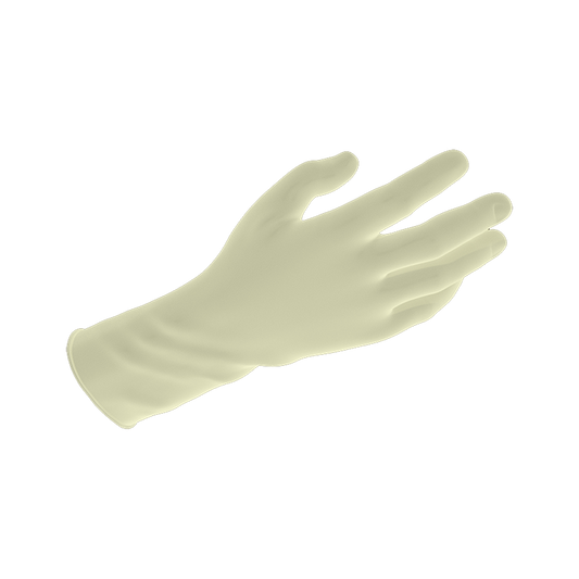 Dynarex Safe-Touch Latex Exam Gloves, 3 Mil Thick, Powder-Free - 100/bx, 10bxs/cs (1000 Count)