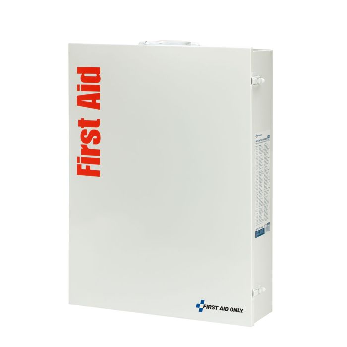 First Aid Only 200 Person 5 Shelf First Aid Industrial Metal Cabinet With Pocket Liner