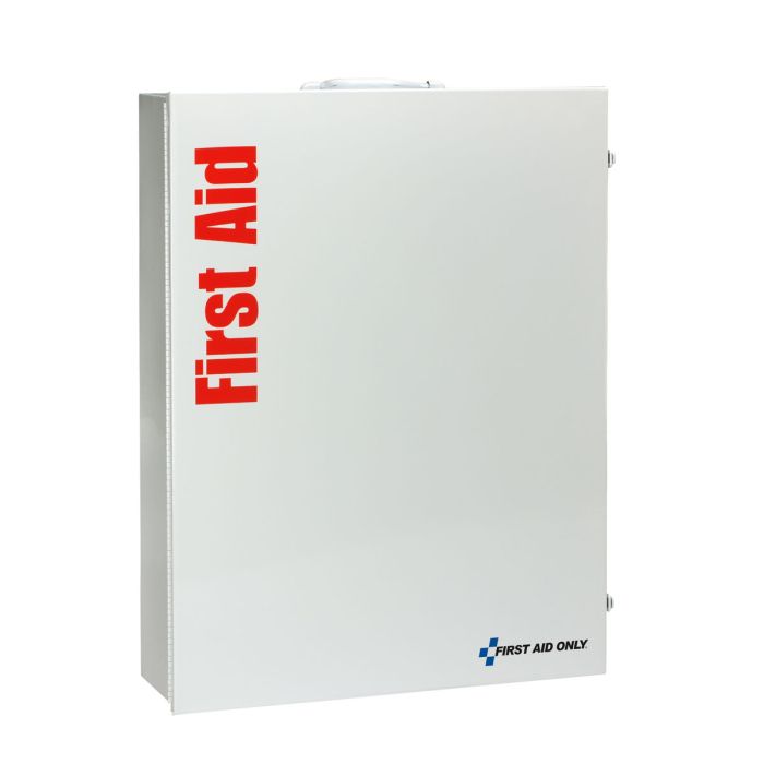 First Aid Only 200 Person 5 Shelf First Aid Industrial Metal Cabinet With Pocket Liner