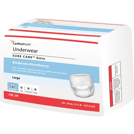Cardinal Health Sure Care Extra Protective Pull-Up Protective Underwear Moderate Absorbency