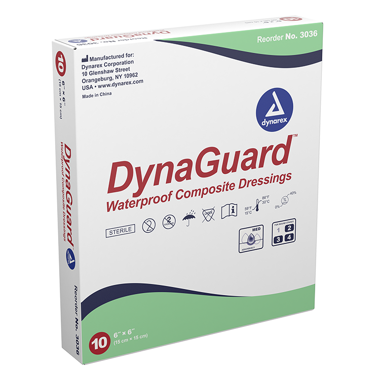 DynaGuard DynaGuard - Waterproof Composite Dressing, 6" x 6", 12/10/cs