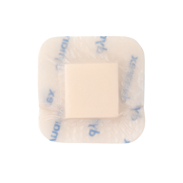 Dynarex SiliGentle AG - Silver Silicone Bordered Foam Dressing, 10ea/bx, 5bxs/cs (50 Count)