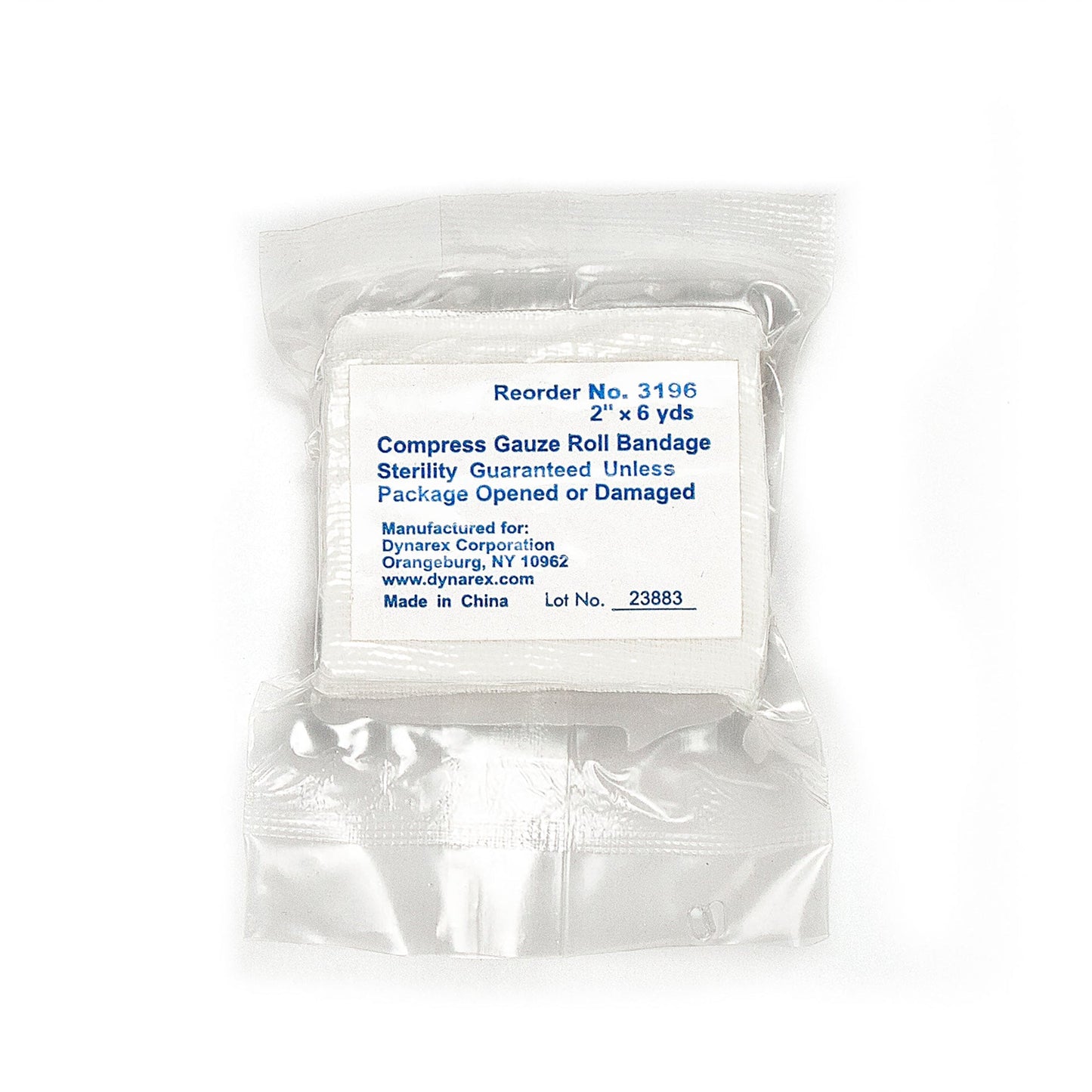 Dynarex Compress Gauze Roll Bandage, 2" x 6 yd, 1000ea/cs (1000 Count)