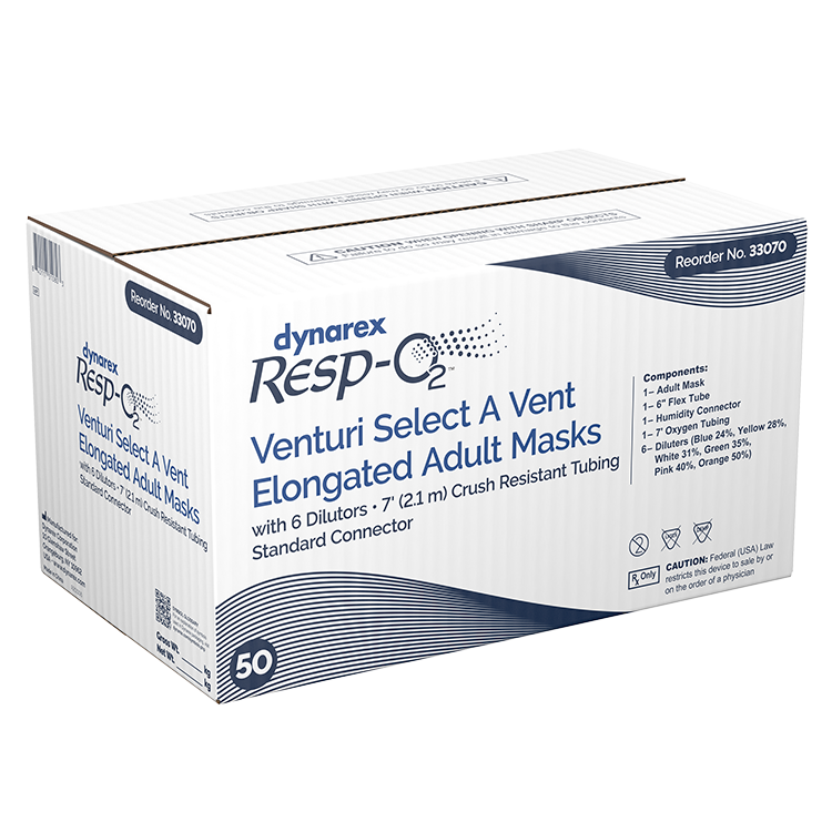 Dynarex Resp-O2 Venturi Select A Vent Elongated Mask (50 Count) – Quick ...
