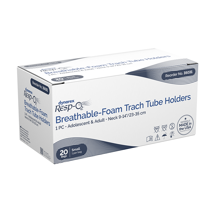 Dynarex Breathable-Foam Trach Tube Holders (120 Count)