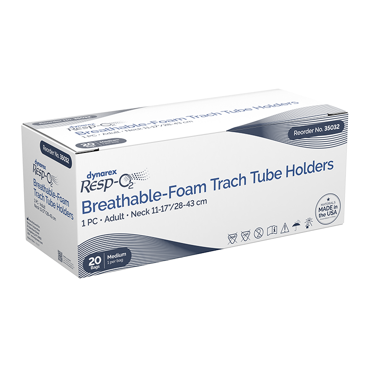 Dynarex Breathable-Foam Trach Tube Holders (120 Count)
