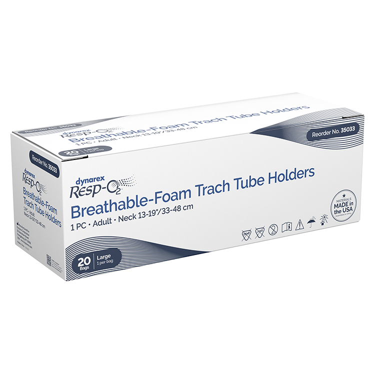 Dynarex Breathable-Foam Trach Tube Holders (120 Count)