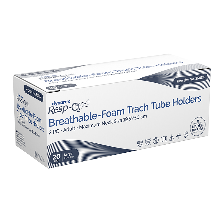 Dynarex Breathable-Foam Trach Tube Holders (120 Count)