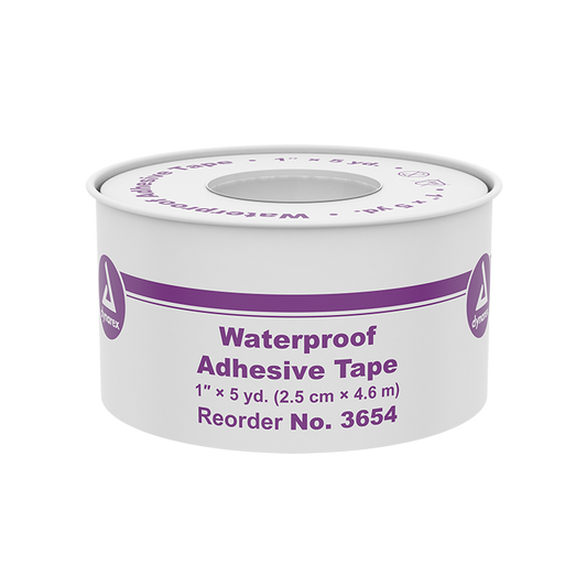 Dynarex Waterproof Adhesive Tape, 1" x 5 yd, 48/cs