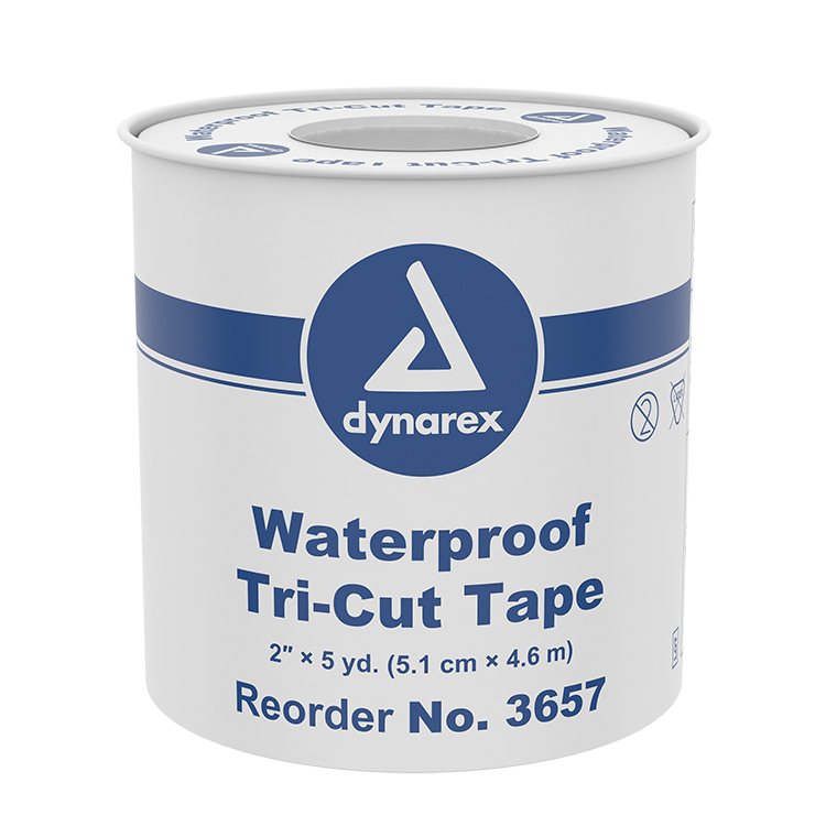 Dynarex Waterproof Tri-Cut Tape, 2" x 5 yd, 72/cs