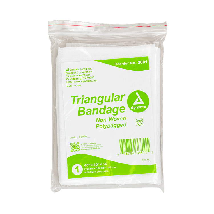 Dynarex Triangular Bandage - Non-Woven, 40" x 40" x 56", 240/cs