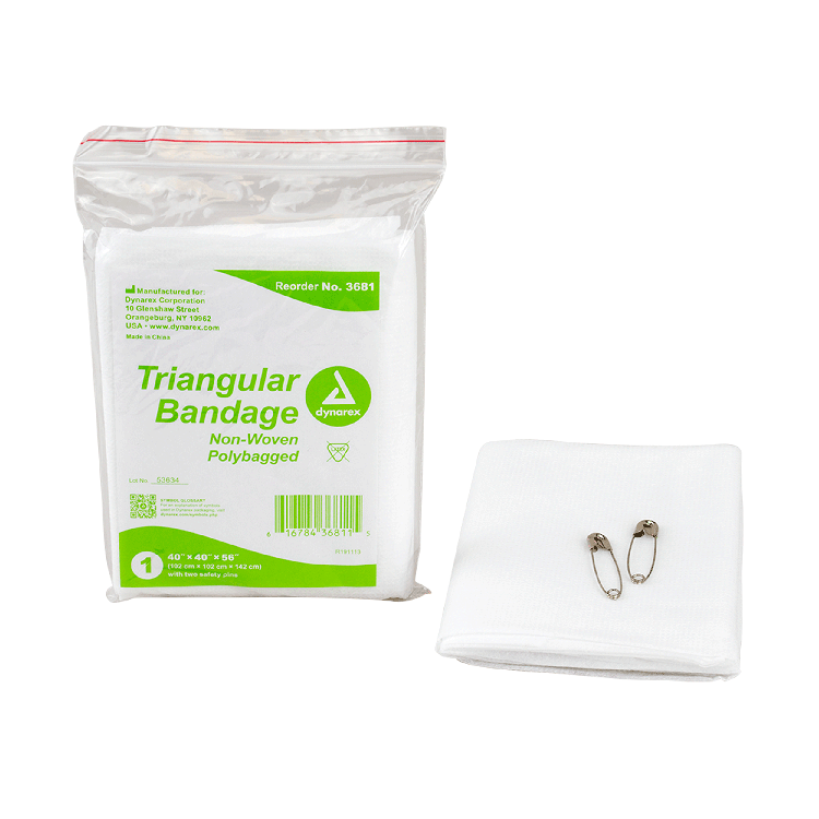 Dynarex Triangular Bandage - Non-Woven, 40" x 40" x 56", 240/cs