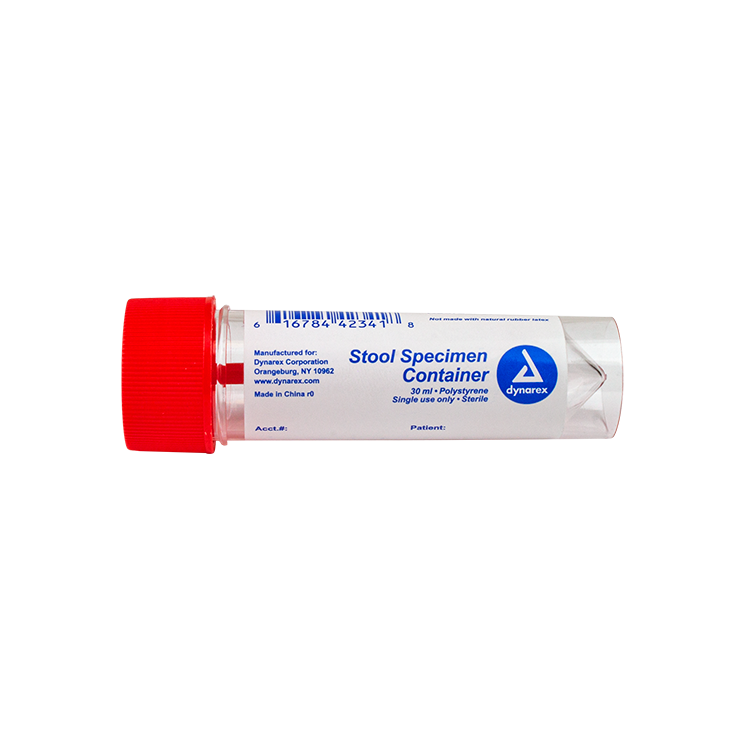 Dynarex Stool Specimen Container - Sterile, Individually Wrapped (100 Count)