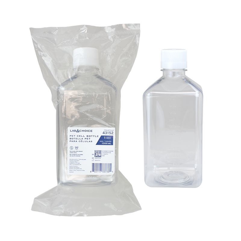 Dynarex PET Cell Bottle - Clear, White