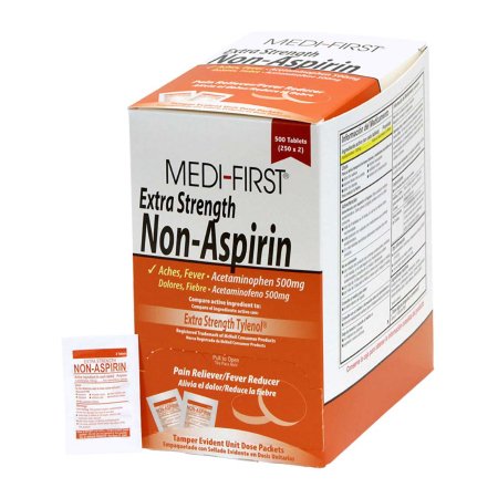 Medi-First® Pain Relief Medi-First® 500 mg Strength Acetaminophen Tablet 250 per Box