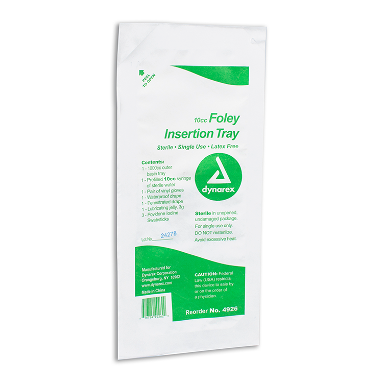 Dynarex Foley Insertion Trays without Catheters (20 Count)