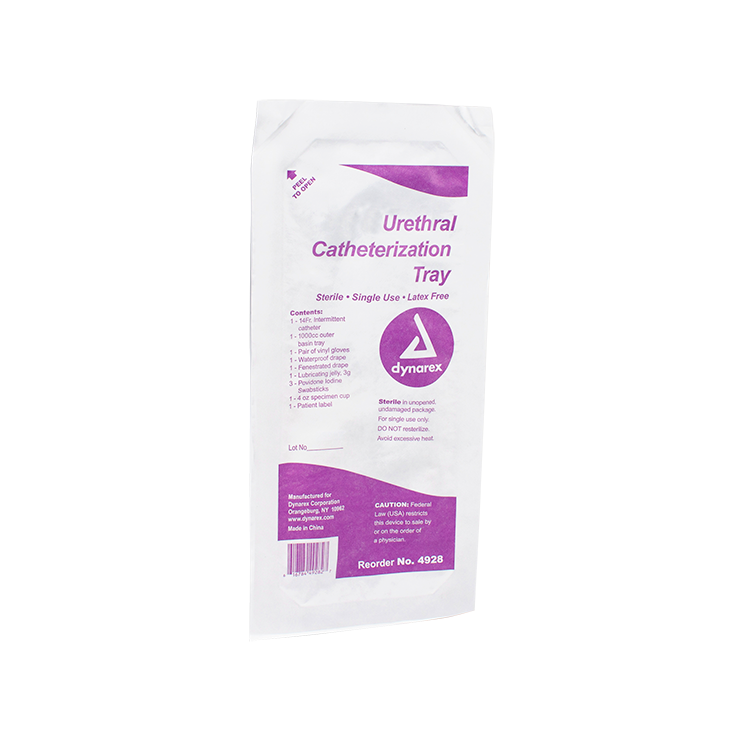 Dynarex Urethral Intermittent Catheter Latex Free Tray - Sterile (20 Count)