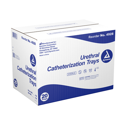 Dynarex Urethral Intermittent Catheter Latex Free Tray - Sterile (20 Count)
