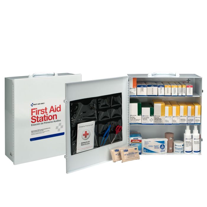 First Aid Only 100 Person 3 Shelf First Aid Steel Cabinet