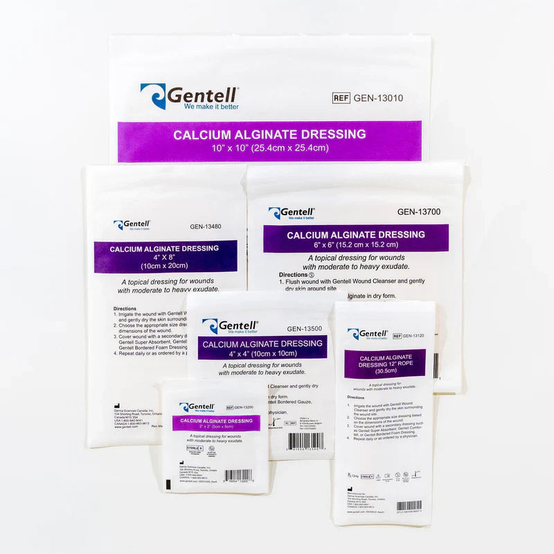 Gentell Calcium Alginate Dressings Case (50/CS)