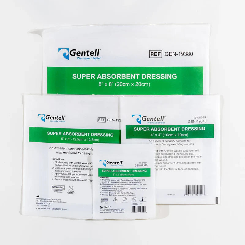 Gentell Super Absorbent Dressings - Adherent