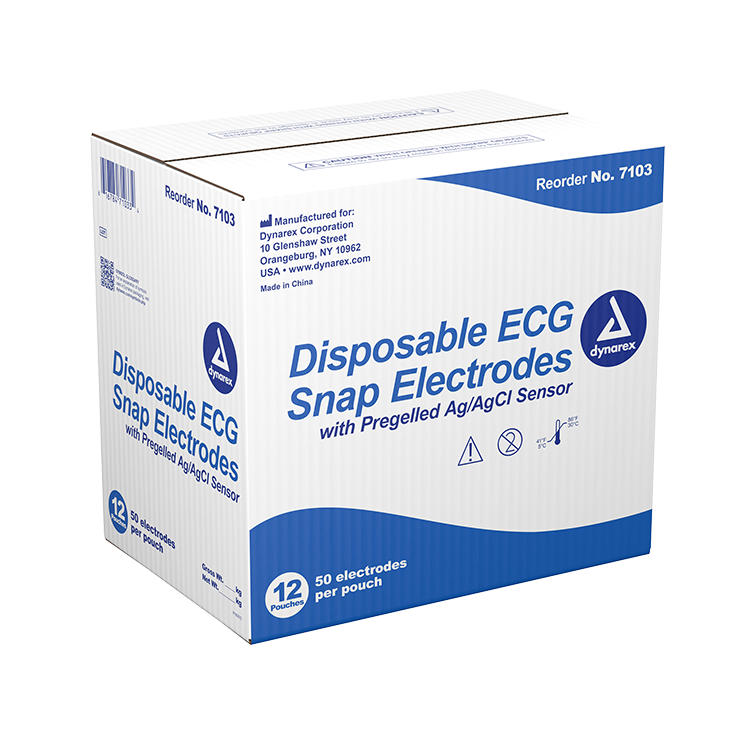 Dynarex ECG Snap Electrode - 50 per Pouch (600 Count)