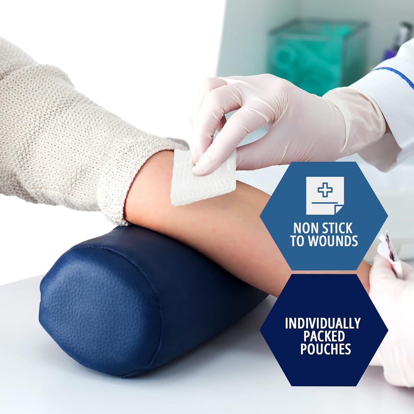 MedPride Sterile Gauze Pads for Wound Dressing & First Aid Kit - 1's, 3"x3" - 12 Ply - 100/box, Case of 24 (2,400 Count)