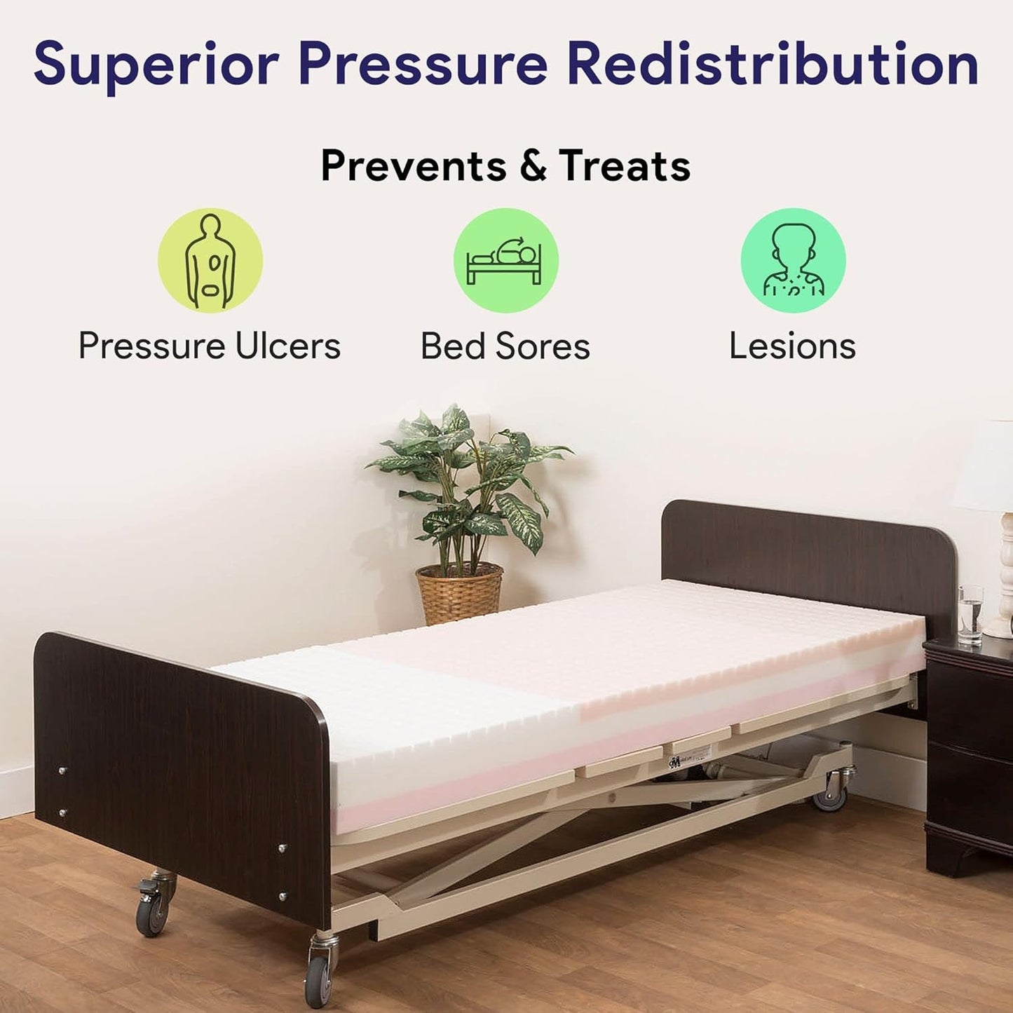 PROEX 3 Pressure Relief Bariatric Foam Hospital Mattress by MedaCure