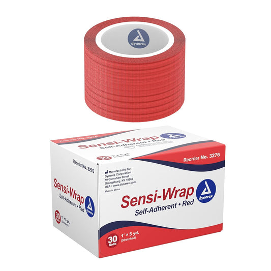 Dynarex Sensi Wrap, Self-Adherent, Red