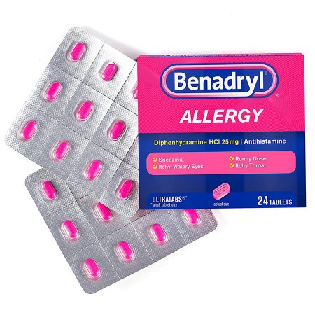 Benadryl® Allergy Relief Benadryl® 25 mg Strength Table