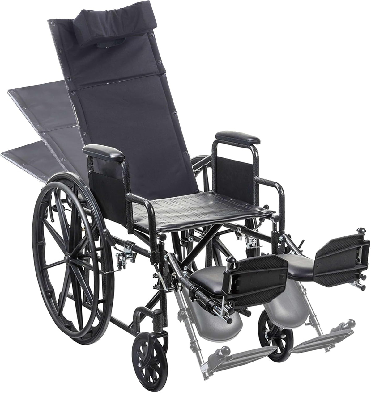 Wings High Back Reclining Wheelchair – Wheelchair for Adults with Adjustable Height, Elevated Leg Rests, and Detachable Desk Arms – 300 lb Weight Capacity