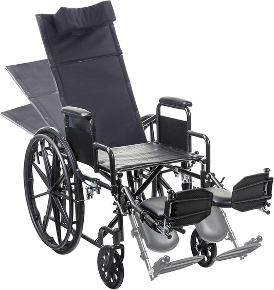 Wings High Back Reclining Wheelchair – Wheelchair for Adults with Adjustable Height, Elevated Leg Rests, and Detachable Desk Arms – 300 lb Weight Capacity