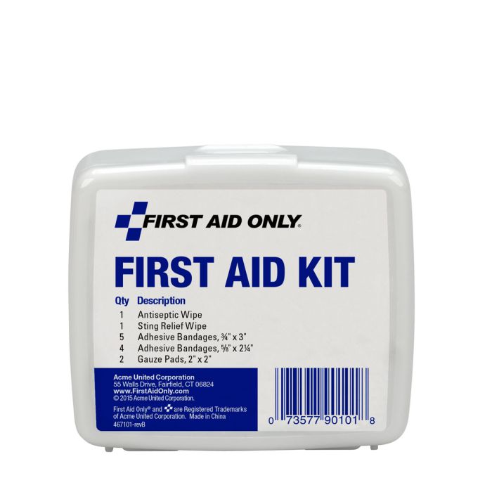 First Aid Only Personal First Aid Kit, 13 Piece, Plastic Case