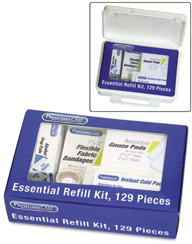 First Aid Only Essentials Refill Kit: 129 Pieces