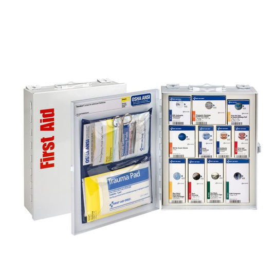 First Aid Only 25 Person Medium Metal SmartCompliance First Aid Food Service Cabinet Without Medications