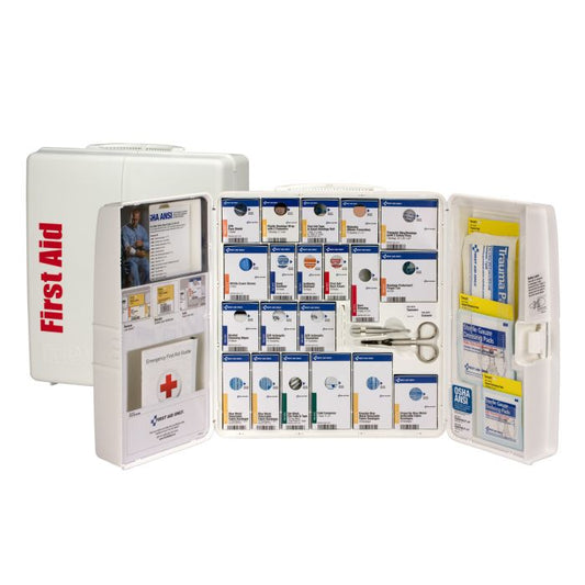 First Aid Only 50 Person Large Plastic SmartCompliance First Aid Food Service Cabinet Without Medications