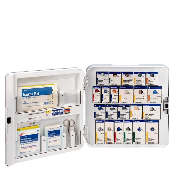 First Aid Only SmartCompliance Complete First Aid Plastic Cabinet Without Meds, ANSI 2021 Compliant